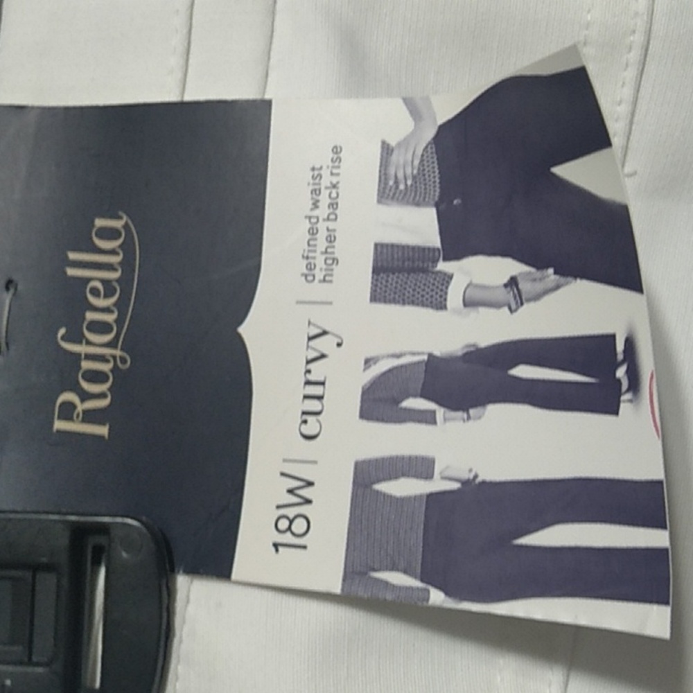 SALE! NWT Rafaella Curvy Straight Leg White Sportswear Pants Sz.18W (BX43) - Picture 9 of 15